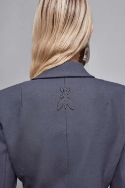 Giacca in gabardina di lana stretch
