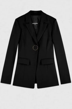 Giacca in gabardina di lana stretch