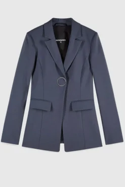 Giacca in gabardina di lana stretch