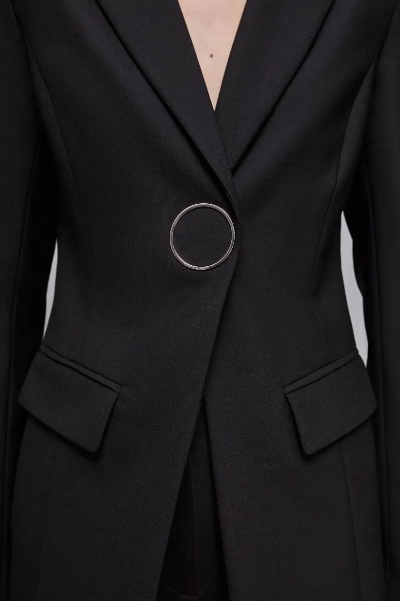 Giacca in gabardina di lana stretch