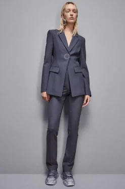 Giacca in gabardina di lana stretch