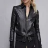 Giacca in pelle blouson