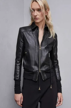 Giacca in pelle blouson
