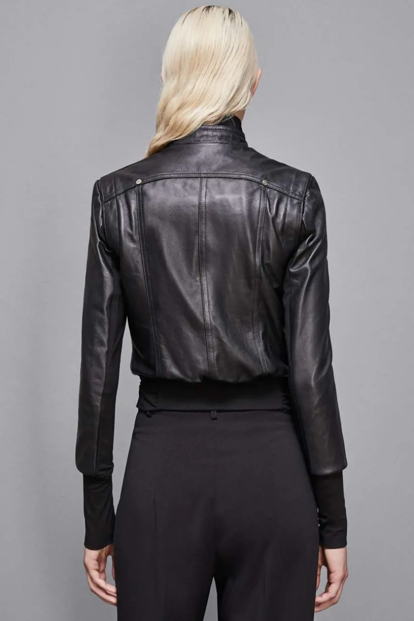 Giacca in pelle blouson