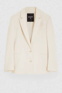 Giacca over due bottoni in twill
