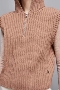 Gilet a coste con zip