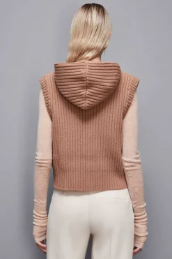 Gilet a coste con zip