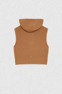 Gilet a coste con zip