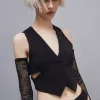 Gilet in crêpe elegante
