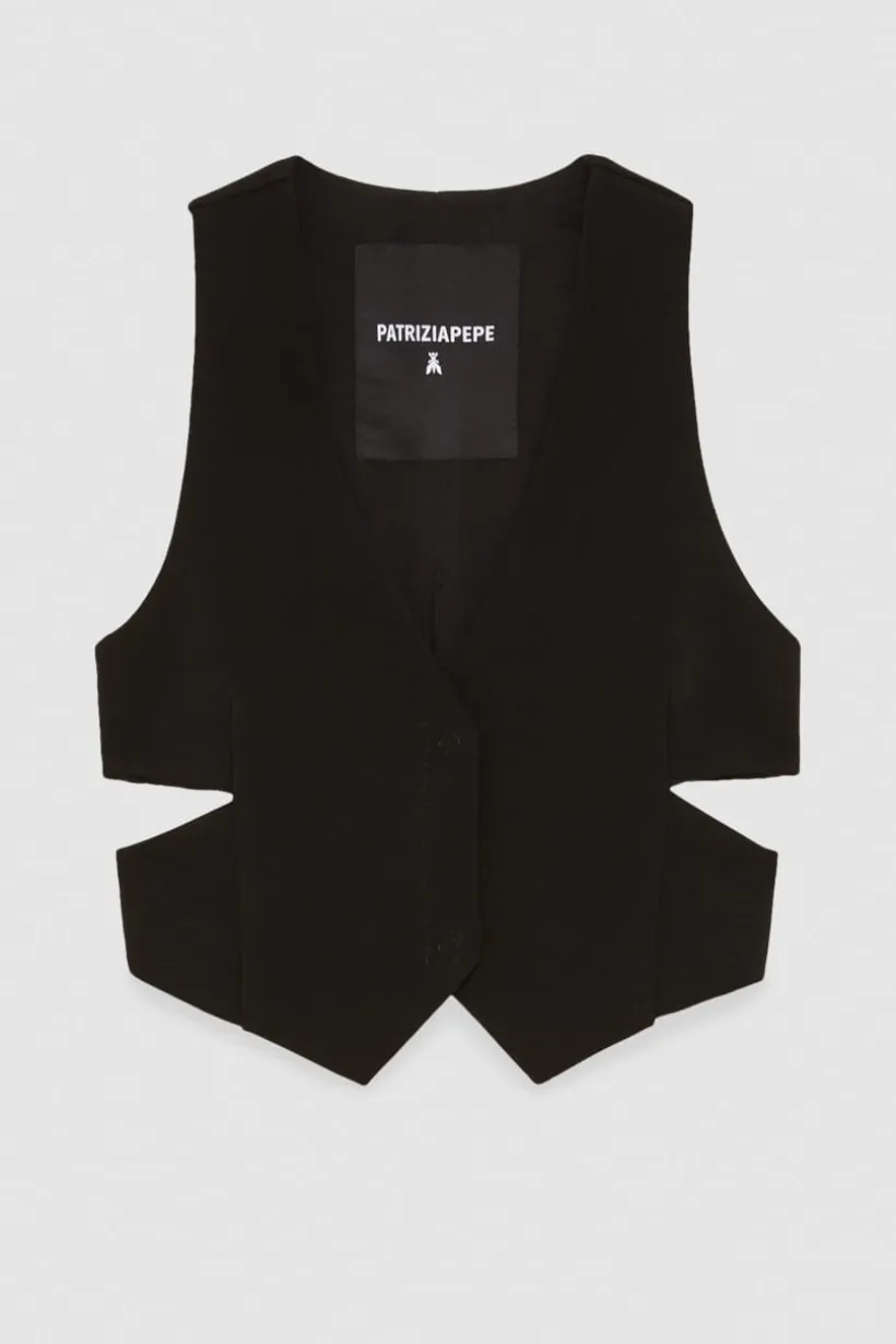 Gilet in crêpe elegante