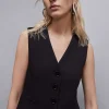 Gilet in twill stretch