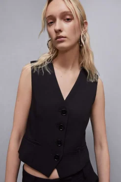 Gilet in twill stretch