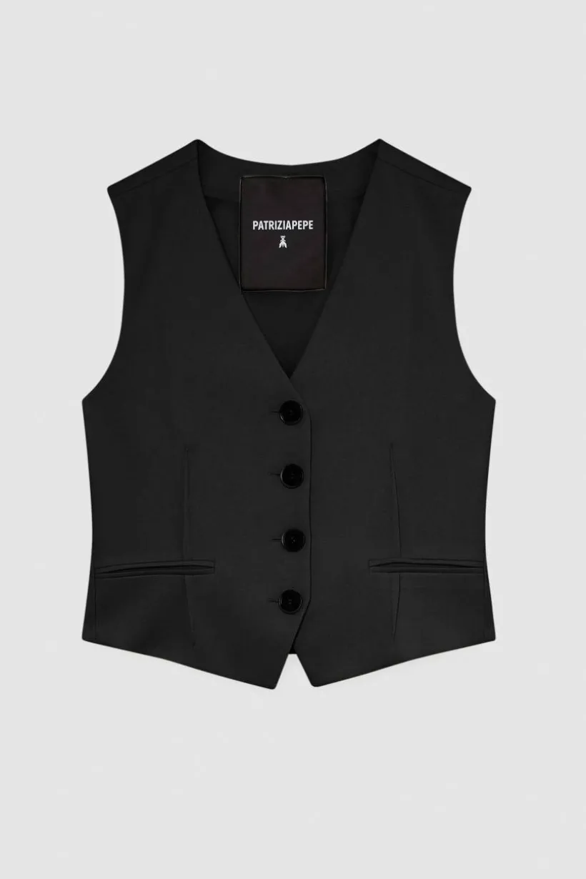 Gilet in twill stretch