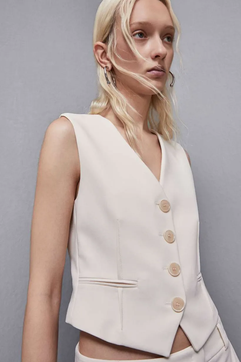 Gilet in twill stretch