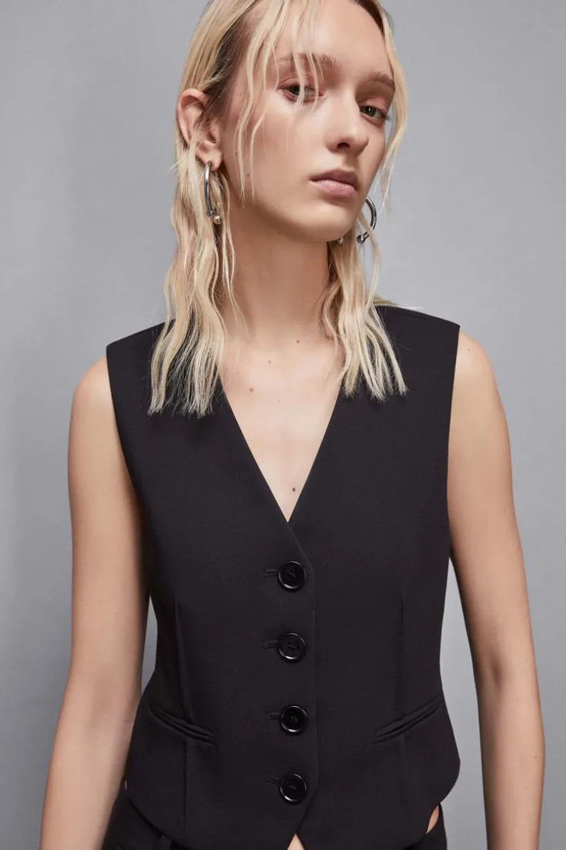 Gilet in twill stretch