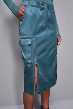 Gonna cargo vita bassa in nylon