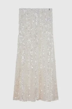 Gonna con paillettes in tulle