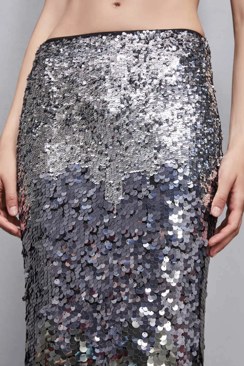 Gonna in tulle con paillettes
