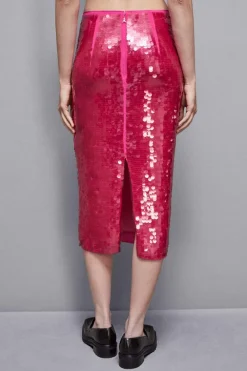 Gonna in tulle stretch con paillettes