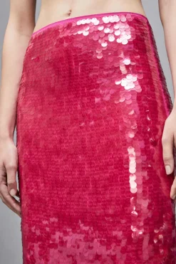 Gonna in tulle stretch con paillettes