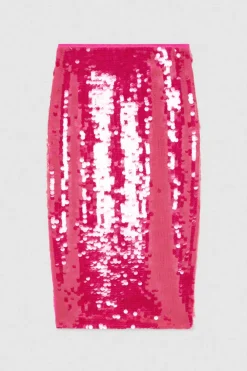 Gonna in tulle stretch con paillettes