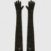 Guanti lunghi in pizzo stretch