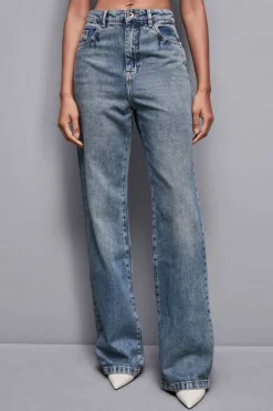 Jeans a vita alta straight fit