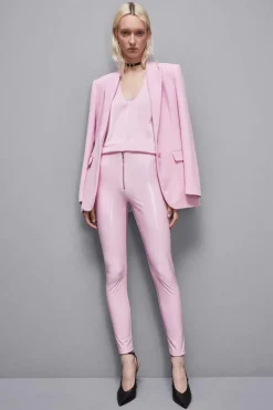 Leggings a vita alta in ecopelle