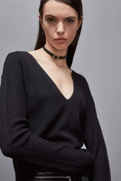 Maglia a costine in lana Essential