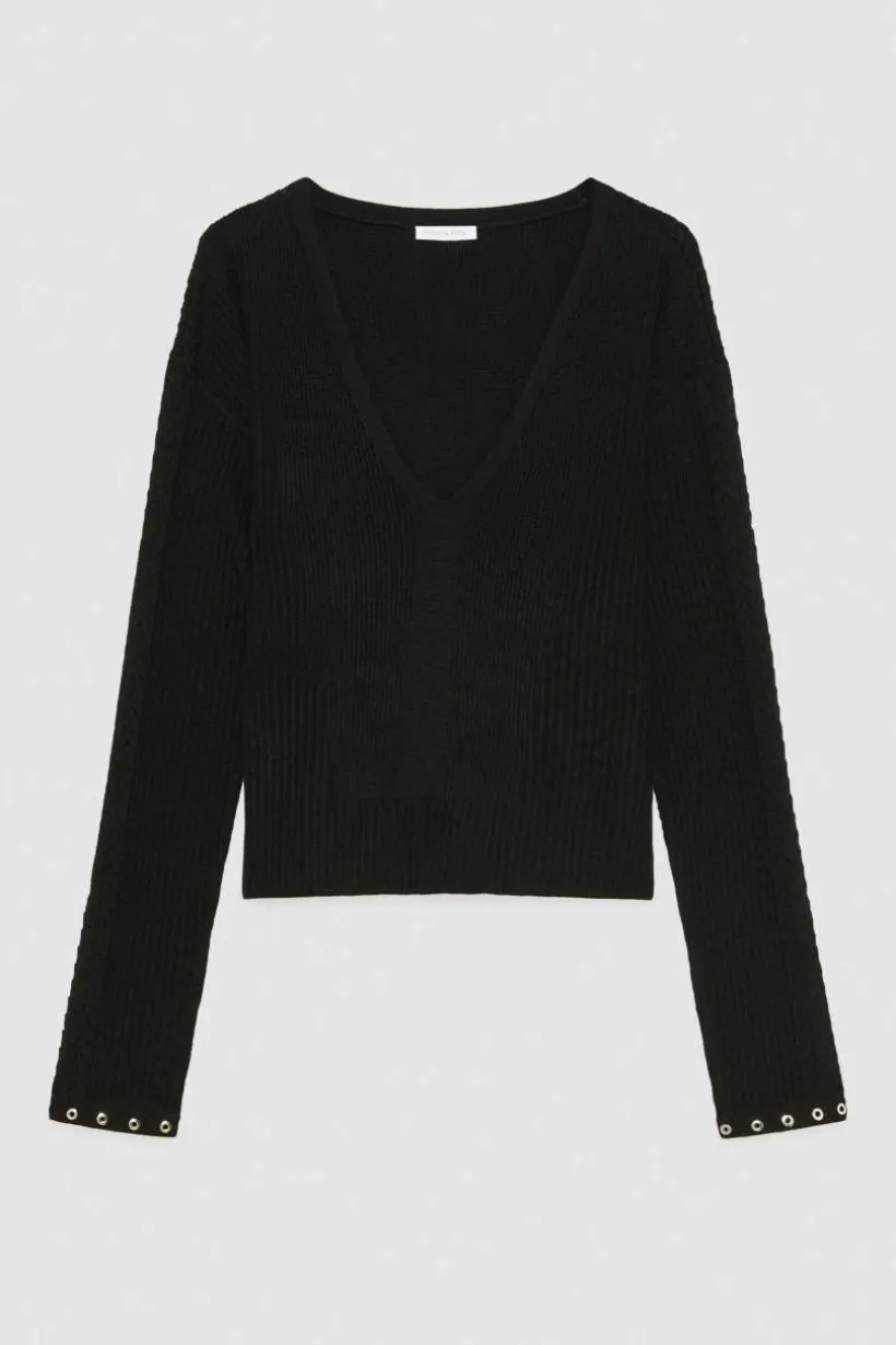 Maglia a costine in lana Essential