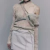 Maglia a rete in misto lana
