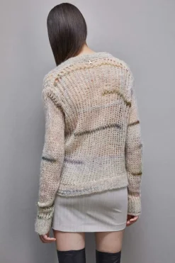 Maglia a rete in misto lana
