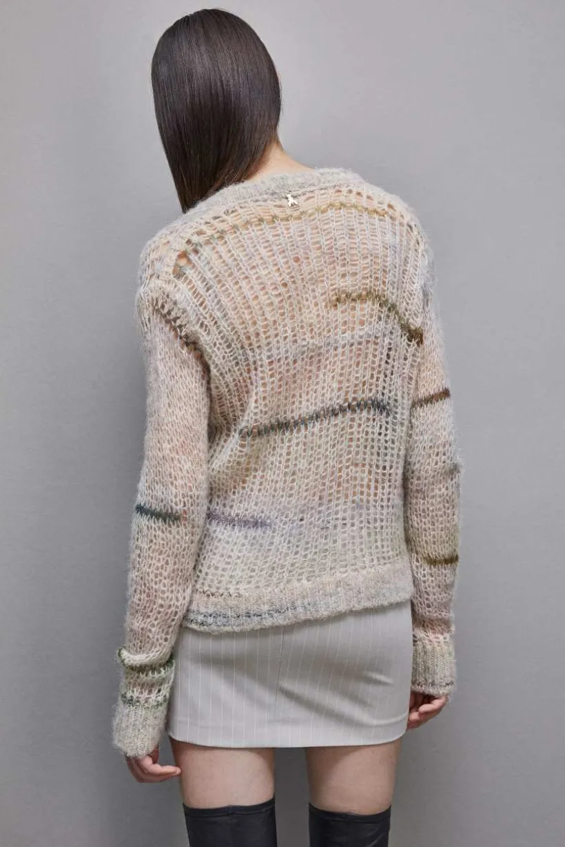 Maglia a rete in misto lana