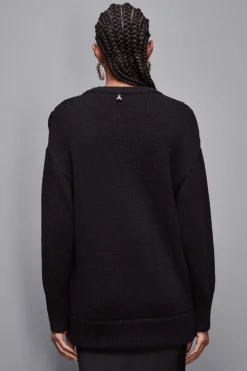 Maglia con intreccio in lana