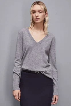 Maglia con scollo a "V" in Cashmere