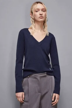Maglia con scollo a "V" in Cashmere