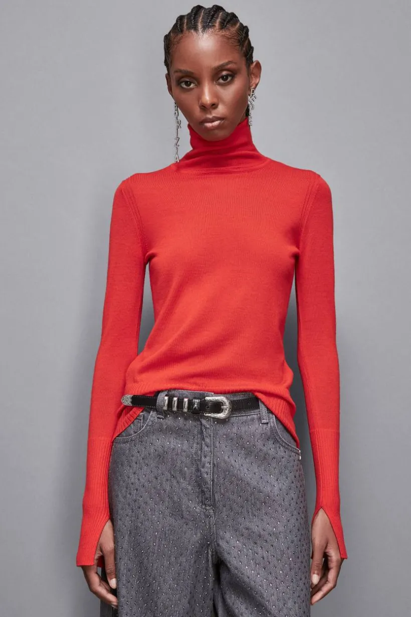 Maglia in lana a collo alto slim fit