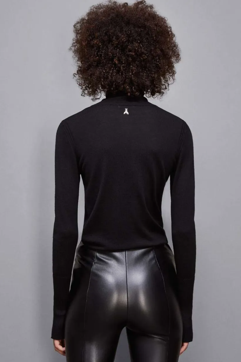 Maglia in lana a collo alto slim fit