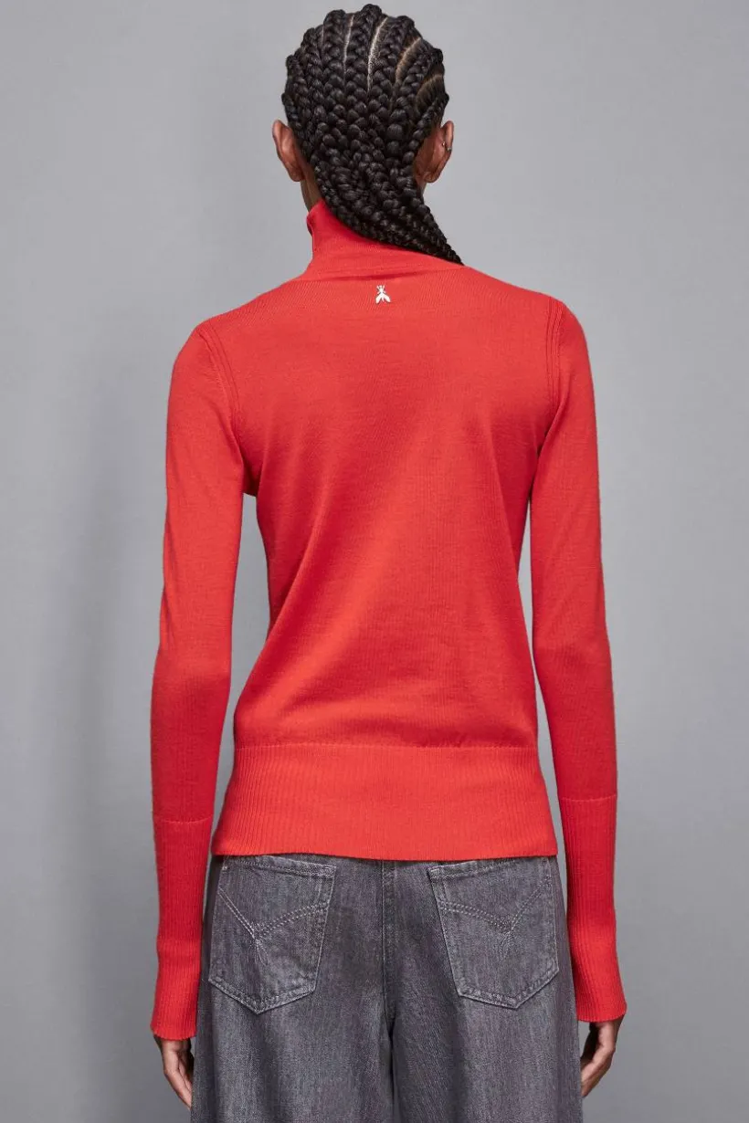 Maglia in lana a collo alto slim fit