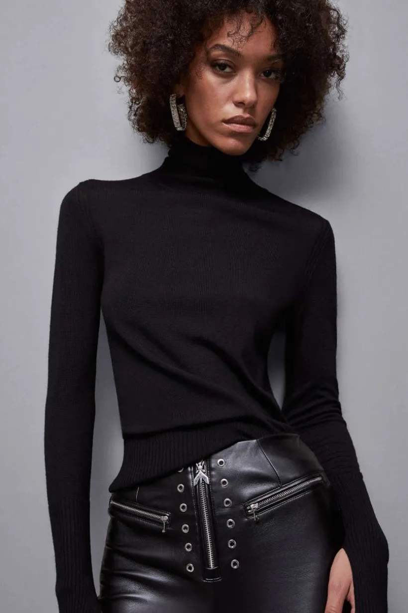 Maglia in lana a collo alto slim fit