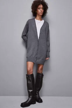 Maxi cardigan in lana