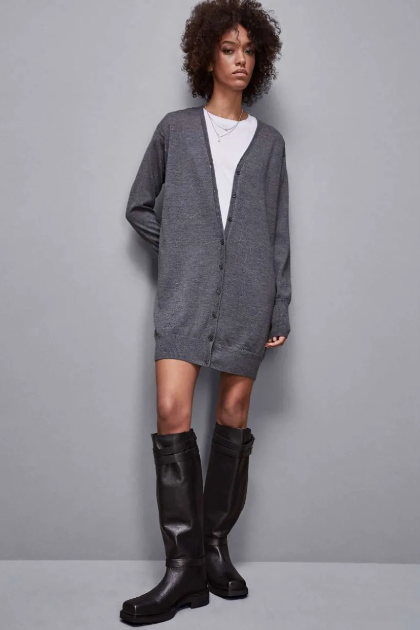 Maxi cardigan in lana