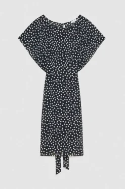 Mini abito fantasia in georgette