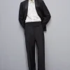 Pantalone a vita alta in fresco lana