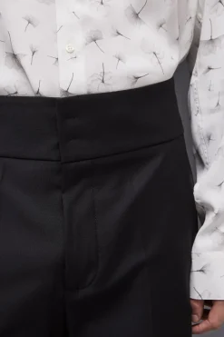 Pantalone a vita alta in fresco lana