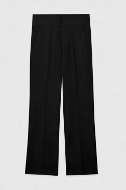 Pantalone a vita alta in fresco lana