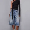 Pantalone Bermuda in denim