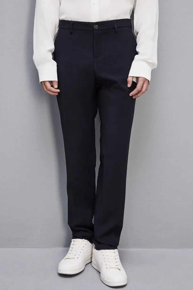 Pantalone classico in twill di viscosa