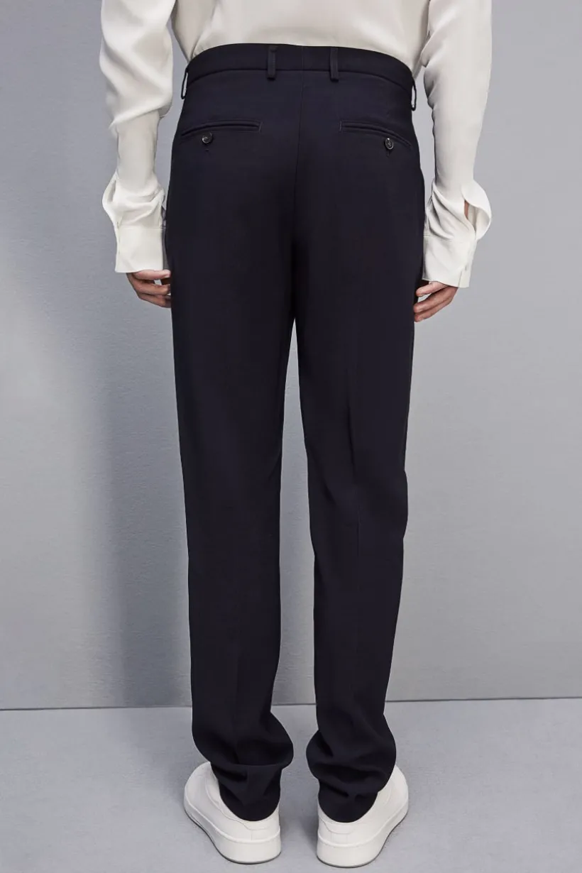 Pantalone classico in twill di viscosa