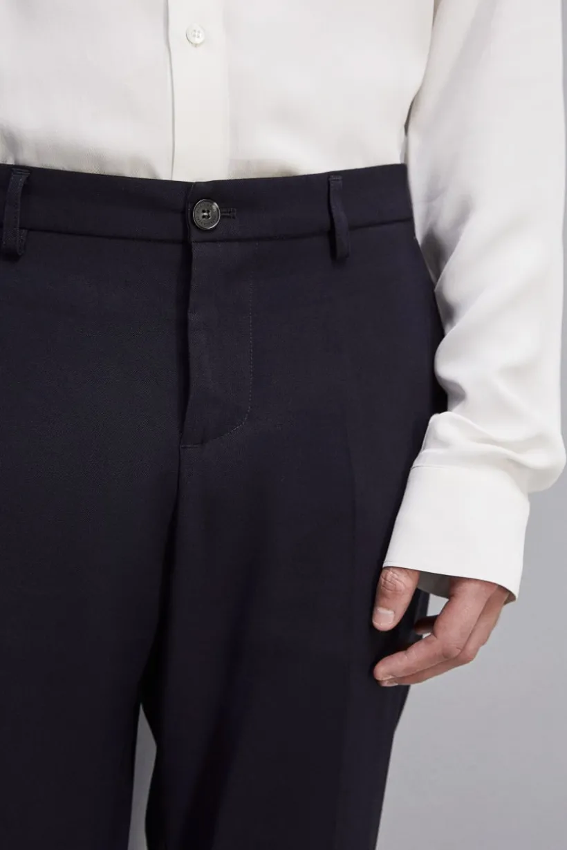 Pantalone classico in twill di viscosa